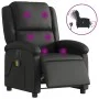 Sillón reclinable de masaje eléctrico cuero auténtico negro de , Sillones - Ref: Foro24-3204258, Precio: 356,87 €, Descuento: %