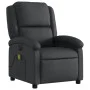 Sillón reclinable de masaje eléctrico cuero auténtico negro de , Sillones - Ref: Foro24-3204258, Precio: 356,87 €, Descuento: %