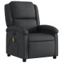 Sillón reclinable de masaje eléctrico cuero auténtico negro de , Sillones - Ref: Foro24-3204258, Precio: 358,11 €, Descuento: %
