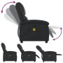 Sillón reclinable de masaje eléctrico cuero auténtico negro de , Sillones - Ref: Foro24-3204258, Precio: 358,11 €, Descuento: %