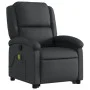 Reclining massage chair with lift in genuine black leather by , Armchairs - Ref: Foro24-3204266, Price: 391,48 €, Discount: %