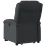 Reclining massage chair with lift in genuine black leather by , Armchairs - Ref: Foro24-3204266, Price: 391,48 €, Discount: %