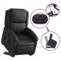 Reclining massage chair with lift in genuine black leather by , Armchairs - Ref: Foro24-3204266, Price: 391,48 €, Discount: %