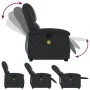 Reclining massage chair with lift in genuine black leather by , Armchairs - Ref: Foro24-3204266, Price: 391,48 €, Discount: %