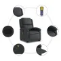 Reclining massage chair with lift in genuine black leather by , Armchairs - Ref: Foro24-3204266, Price: 391,48 €, Discount: %