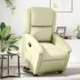 Sillón reclinable elevable cuero auténtico color crema de , Sillones - Ref: Foro24-3204264, Precio: 392,96 €, Descuento: %