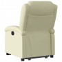 Sillón reclinable elevable cuero auténtico color crema de , Sillones - Ref: Foro24-3204264, Precio: 400,44 €, Descuento: %