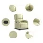 Sillón reclinable elevable cuero auténtico color crema de , Sillones - Ref: Foro24-3204264, Precio: 392,96 €, Descuento: %