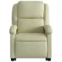 Sillón reclinable elevable cuero auténtico color crema de , Sillones - Ref: Foro24-3204264, Precio: 392,96 €, Descuento: %