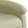 Sillón reclinable elevable cuero auténtico color crema de , Sillones - Ref: Foro24-3204264, Precio: 392,96 €, Descuento: %