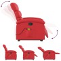 Sillón reclinable de masaje de pie cuero artificial rojo de , Sillones - Ref: Foro24-3204052, Precio: 292,58 €, Descuento: %