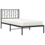 Estructura de cama con cabecero metal negro 90x190 cm de , Camas y somieres - Ref: Foro24-374429, Precio: 63,91 €, Descuento: %