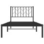 Estructura de cama con cabecero metal negro 90x190 cm de , Camas y somieres - Ref: Foro24-374429, Precio: 63,91 €, Descuento: %