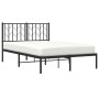Estructura de cama con cabecero metal negro 120x190 cm de , Camas y somieres - Ref: Foro24-374434, Precio: 98,32 €, Descuento: %