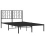 Estructura de cama con cabecero metal negro 120x190 cm de , Camas y somieres - Ref: Foro24-374434, Precio: 98,32 €, Descuento: %