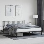 Estructura de cama con cabecero metal negro 180x200 cm de , Camas y somieres - Ref: Foro24-374441, Precio: 128,15 €, Descuent...