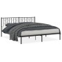 Estructura de cama con cabecero metal negro 180x200 cm de , Camas y somieres - Ref: Foro24-374441, Precio: 128,15 €, Descuent...
