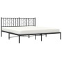 Estructura de cama con cabecero metal negro 180x200 cm de , Camas y somieres - Ref: Foro24-374441, Precio: 128,15 €, Descuent...