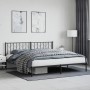 Estructura de cama con cabecero metal negro 193x203 cm de , Camas y somieres - Ref: Foro24-374443, Precio: 110,05 €, Descuent...