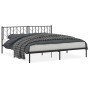 Estructura de cama con cabecero metal negro 193x203 cm de , Camas y somieres - Ref: Foro24-374443, Precio: 110,05 €, Descuent...