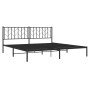 Estructura de cama con cabecero metal negro 193x203 cm de , Camas y somieres - Ref: Foro24-374443, Precio: 110,05 €, Descuent...