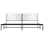 Estructura de cama con cabecero metal negro 193x203 cm de , Camas y somieres - Ref: Foro24-374443, Precio: 110,05 €, Descuent...