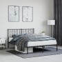 Estructura de cama con cabecero metal negro 135x190 cm de , Camas y somieres - Ref: Foro24-374436, Precio: 85,00 €, Descuento: %