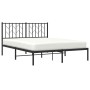 Estructura de cama con cabecero metal negro 135x190 cm de , Camas y somieres - Ref: Foro24-374436, Precio: 85,00 €, Descuento: %
