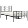 Estructura de cama con cabecero y estribo metal negro 90x200 cm de , Camas y somieres - Ref: Foro24-374448, Precio: 78,69 €, ...