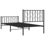 Estructura de cama con cabecero y estribo metal negro 90x200 cm de , Camas y somieres - Ref: Foro24-374448, Precio: 78,69 €, ...
