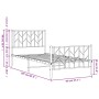 Estructura de cama con cabecero y estribo metal negro 90x200 cm de , Camas y somieres - Ref: Foro24-374448, Precio: 78,69 €, ...