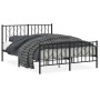 Estructura de cama cabecero y pie de cama metal negro 140x190cm de , Camas y somieres - Ref: Foro24-374455, Precio: 96,82 €, ...