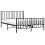 Estructura de cama cabecero y pie de cama metal negro 140x190cm de , Camas y somieres - Ref: Foro24-374455, Precio: 96,82 €, ...