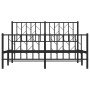 Estructura de cama cabecero y pie de cama metal negro 140x190cm de , Camas y somieres - Ref: Foro24-374455, Precio: 96,82 €, ...