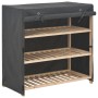 Mueble zapatero con funda de tela gris 79x40x80 cm de vidaXL, Zapateros y organizadores de calzado - Ref: Foro24-248195, Prec...