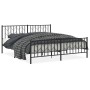Estructura de cama cabecero y pie de cama metal negro 183x213cm de , Camas y somieres - Ref: Foro24-374460, Precio: 154,01 €,...