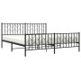 Estructura de cama cabecero y pie de cama metal negro 183x213cm de , Camas y somieres - Ref: Foro24-374460, Precio: 154,01 €,...