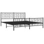 Estructura de cama cabecero y pie de cama metal negro 183x213cm de , Camas y somieres - Ref: Foro24-374460, Precio: 154,01 €,...