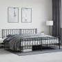 Estructura de cama cabecero y pie de cama metal negro 200x200cm de , Camas y somieres - Ref: Foro24-374462, Precio: 149,34 €,...