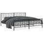 Estructura de cama cabecero y pie de cama metal negro 200x200cm de , Camas y somieres - Ref: Foro24-374462, Precio: 149,34 €,...