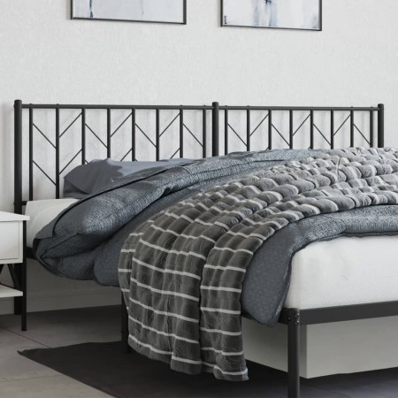 Cabecero de metal negro 193 cm de , Cabeceros y pies de cama - Ref: Foro24-374474, Precio: 36,93 €, Descuento: %