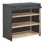 Mueble zapatero con funda de tela gris 79x40x80 cm de vidaXL, Zapateros y organizadores de calzado - Ref: Foro24-248195, Prec...
