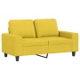 Sofá de 2 plazas de tela amarillo claro 120 cm de , Sofás - Ref: Foro24-359388, Precio: 248,12 €, Descuento: %
