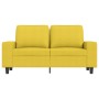 Sofá de 2 plazas de tela amarillo claro 120 cm de , Sofás - Ref: Foro24-359388, Precio: 248,12 €, Descuento: %