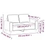 Light yellow 2-seater fabric sofa, 120 cm by , Sofas - Ref: Foro24-359388, Price: 244,36 €, Discount: %