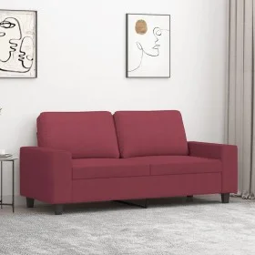 Sofá de 2 plazas de tela rojo tinto 140 cm de , Sofás - Ref: Foro24-359397, Precio: 202,43 €, Descuento: %