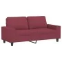 2-Sitzer-Sofa aus rotem Stoff 140 cm von , Sofas - Ref: Foro24-359397, Preis: 202,43 €, Rabatt: %
