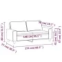 2-Sitzer-Sofa aus rotem Stoff 140 cm von , Sofas - Ref: Foro24-359397, Preis: 202,43 €, Rabatt: %