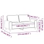 Sofá de 2 plazas de tela rojo tinto 140 cm de , Sofás - Ref: Foro24-359397, Precio: 204,93 €, Descuento: %