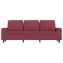 Sofá de 3 plazas de tela rojo tinto 180 cm de , Sofás - Ref: Foro24-359405, Precio: 243,94 €, Descuento: %
